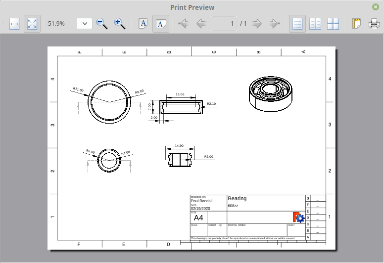 freecad engineering drawing